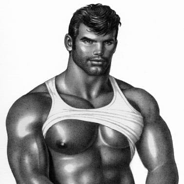 TOM OF FINLAND (Touko Laaksonen, Finnish, 1920 – 1991), 1988, Graphite on paper, © 1988 Tom of Finland Foundation