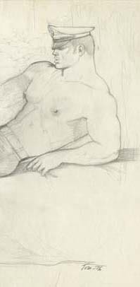 Tom of Finland, Untitled, 1976, dated, signed graphite on paper, 29.8 x 41.6 cm; Copyright Tom of Finland ® Foundation.