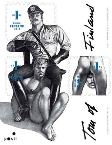 MORE ABOUT THE STAMPS Credit: Itella Posti Artwork: TOM OF FINLAND © 1979, 1978 Tom of Finland Foundation