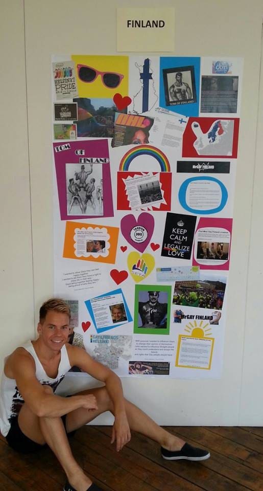 Janne's art project for the Mr Gay World competition