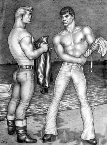 SUPPORT TOM OF FINLAND (Touko Laaksonen, Finnish, 1920 – 1991), Untitled, 1963, Graphite on paper, Tom of Finland Foundation Permanent Collection #63.27, © 1963 Tom of Finland Foundation