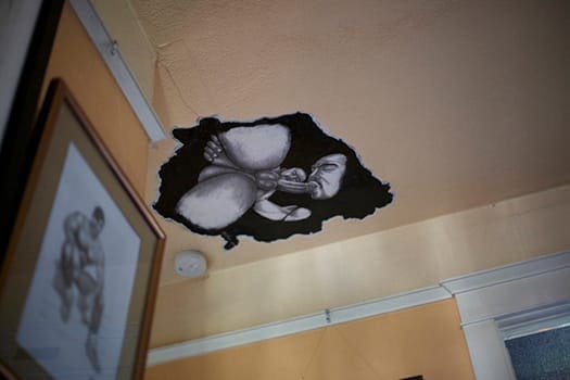 Ceiling in TOM House by Hector Silva. Photo by Cali Dewitt.