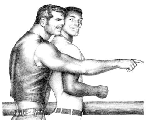 TOM OF FINLAND, Untitled, 1974, Graphite on paper, ToFF #74.21, © 1974 Tom of Finland Foundation