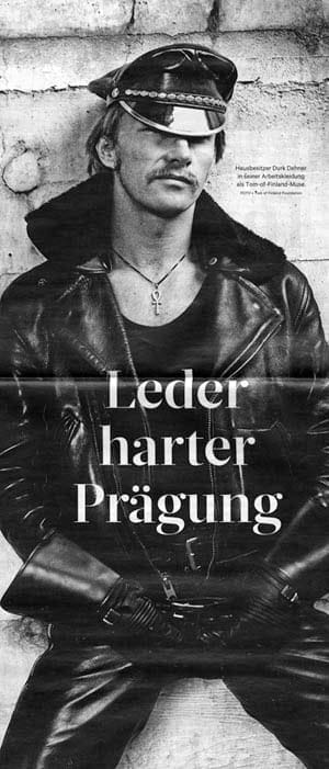 Hausbesitzer Durk Dehner in seiner Arbeitskleidung als Tom-of-Finland-Muse. FOTO•Tom of Finland Foundation