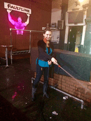 Faultline Bar co-Owner Ruby Nuno getting down and dirty