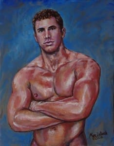 man-sweat MARC DEBAUCH (American), Mansweat, 2006, Oil on canvas, 12" x 9"