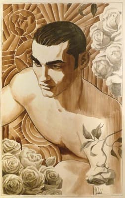 BENOÎT PRÉVOT, John Roses, 2013, Ink and pencil on paper, 11.5 x 8.5 in. Courtesy of the artist.