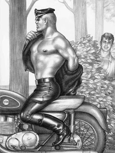 TOM OF FINLAND (Finnish, 1920 – 1991), Untitled, 1961, Graphite on paper, 12.34” x 8.63”, ToFF #61.05, © 1961 Tom of Finland Foundation