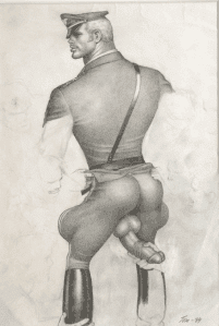Tom of Finland 1984 signed and dated rough sketch pencil on paper, 9 x 13”, Tom of Finland Foundation, USA